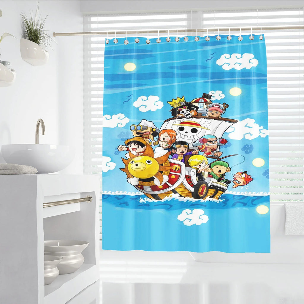 One Piece Anime Shower Curtain, Bathroom Accessories