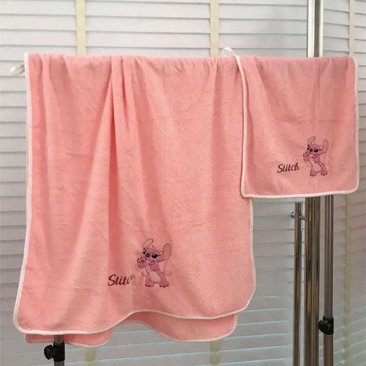 Cute Stitch Bath Towel Cartoon
