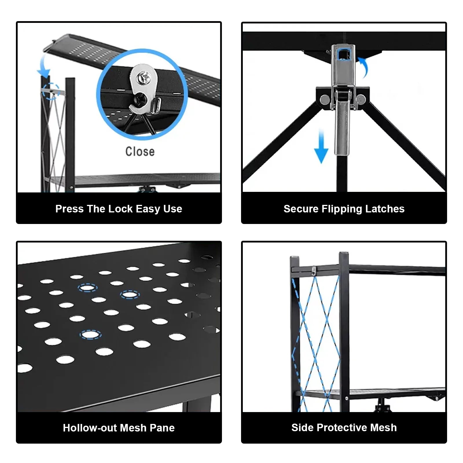 Storage Shelving 5-Tier With Wheel Unit Metal Shelf