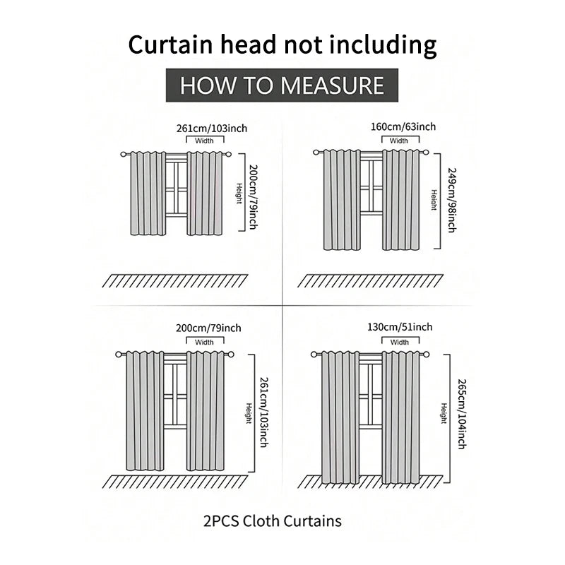 2PCS curtains, high-end European villas,