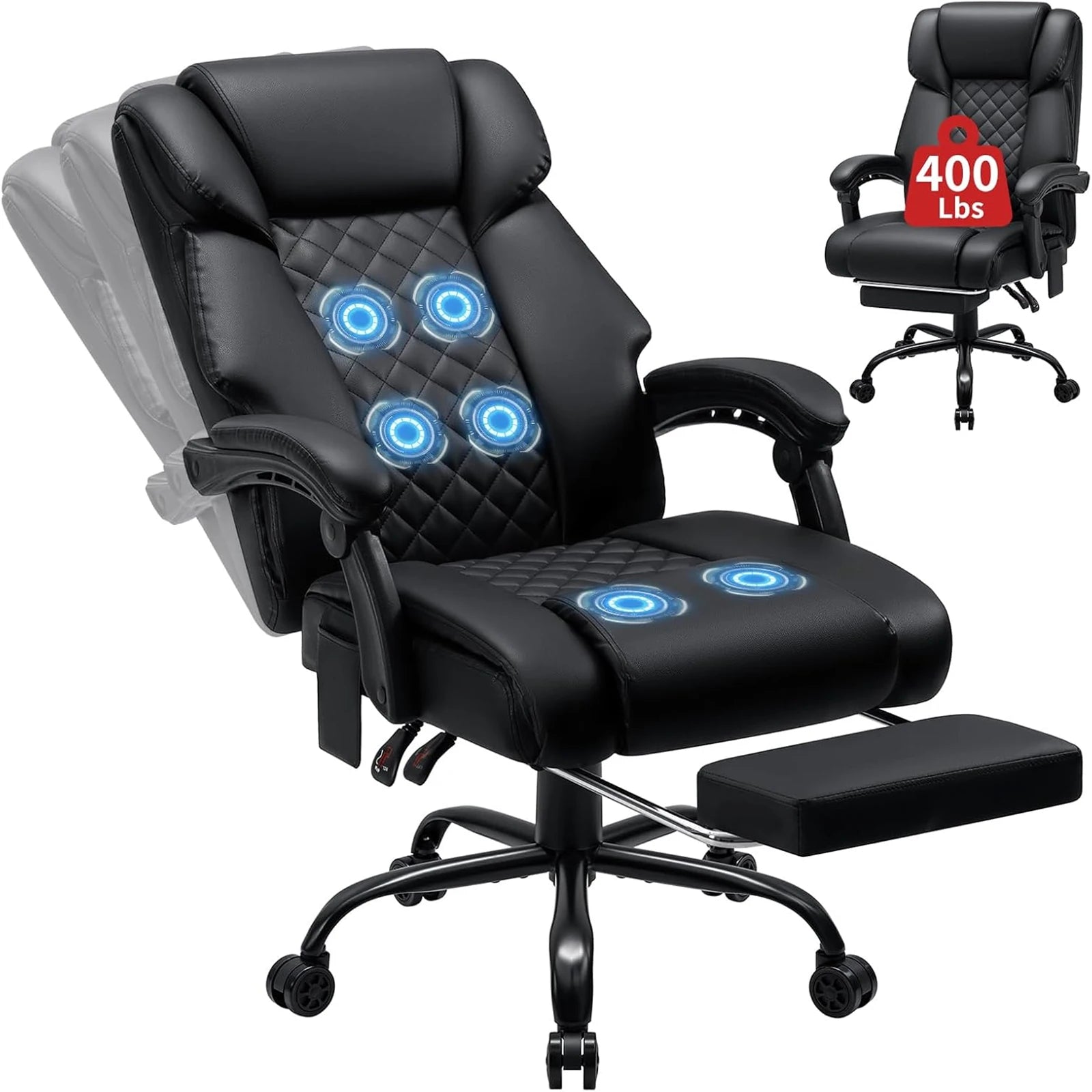 Ergonomic Six Point Massage Office Chair