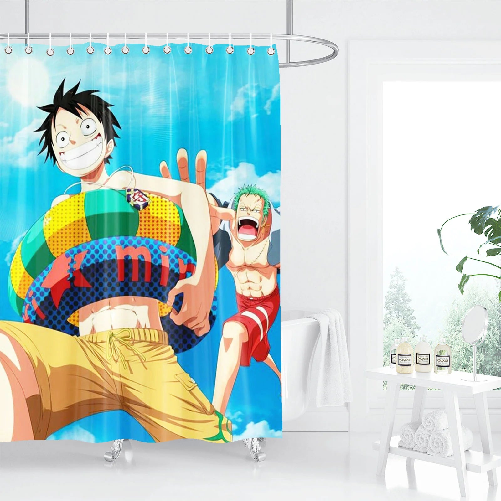 One Piece Anime Shower Curtain, Bathroom Accessories