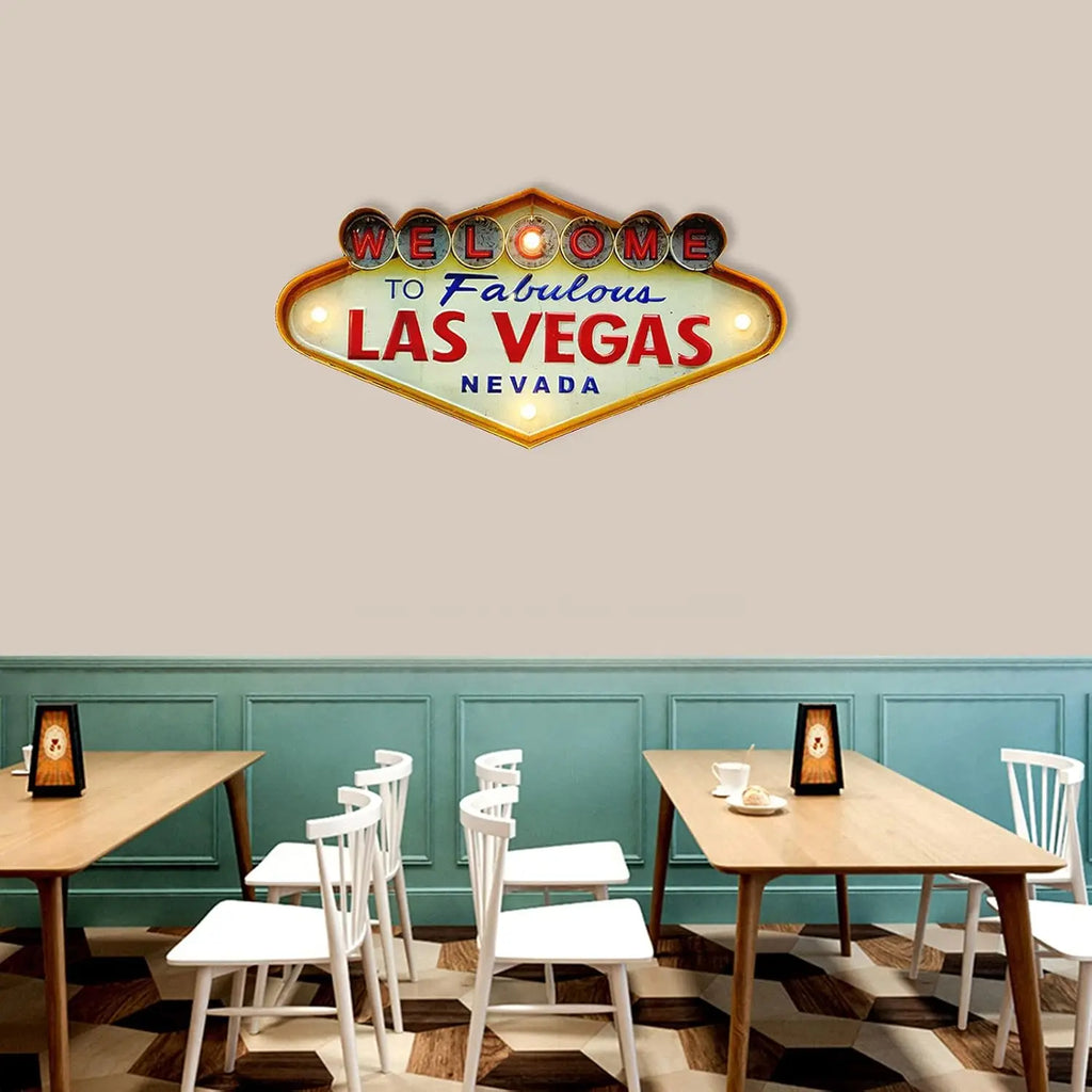 Welcome to Fabulous Las Vegas Nevada Retro Metal Neon Sign