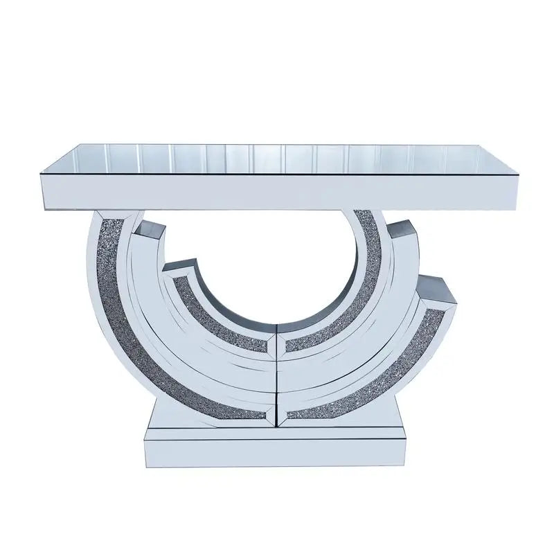 3C Shaped Crushed Diamond Hallway Table