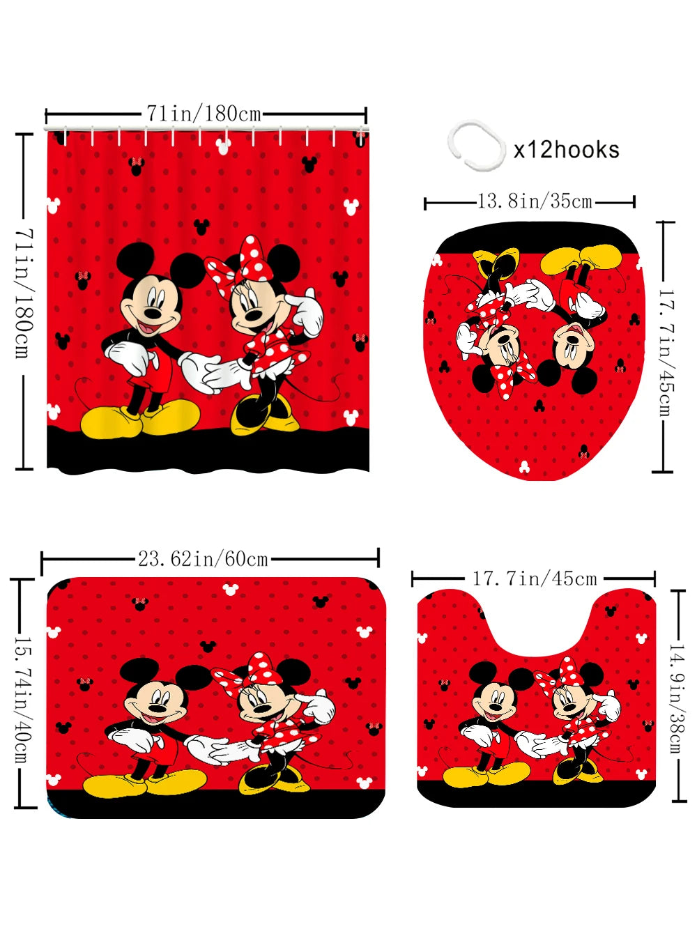 Disney Mickey Mouse Bathroom Four-piece Set
