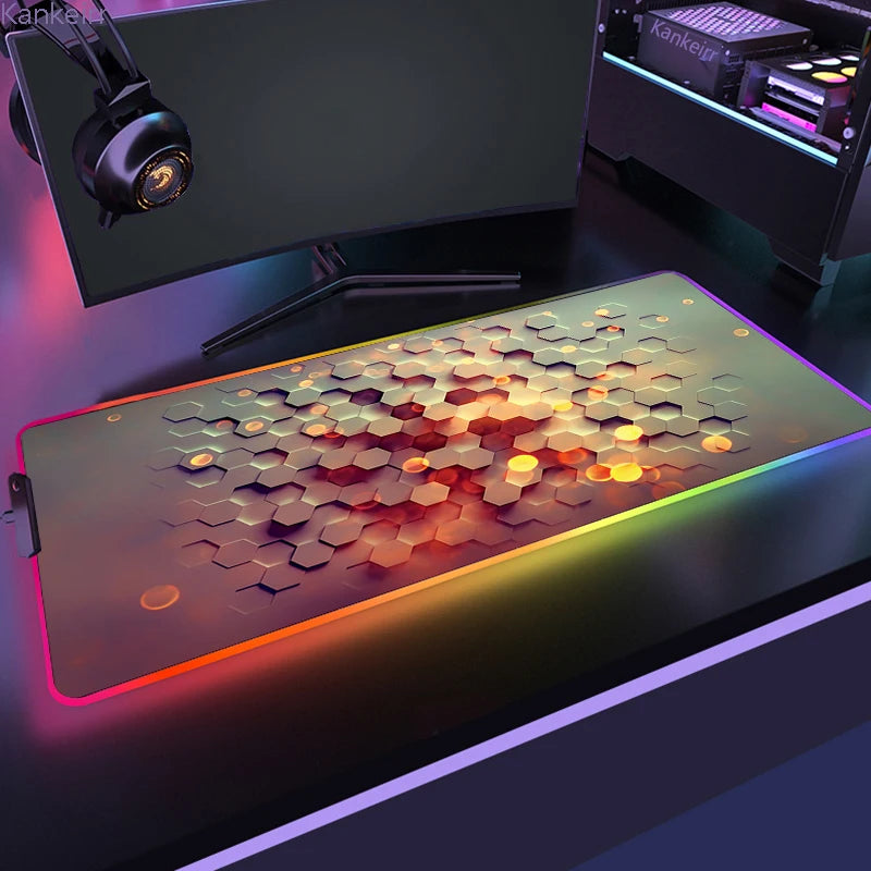 RGB Hexagonal Mouse Pad 900x350 LED