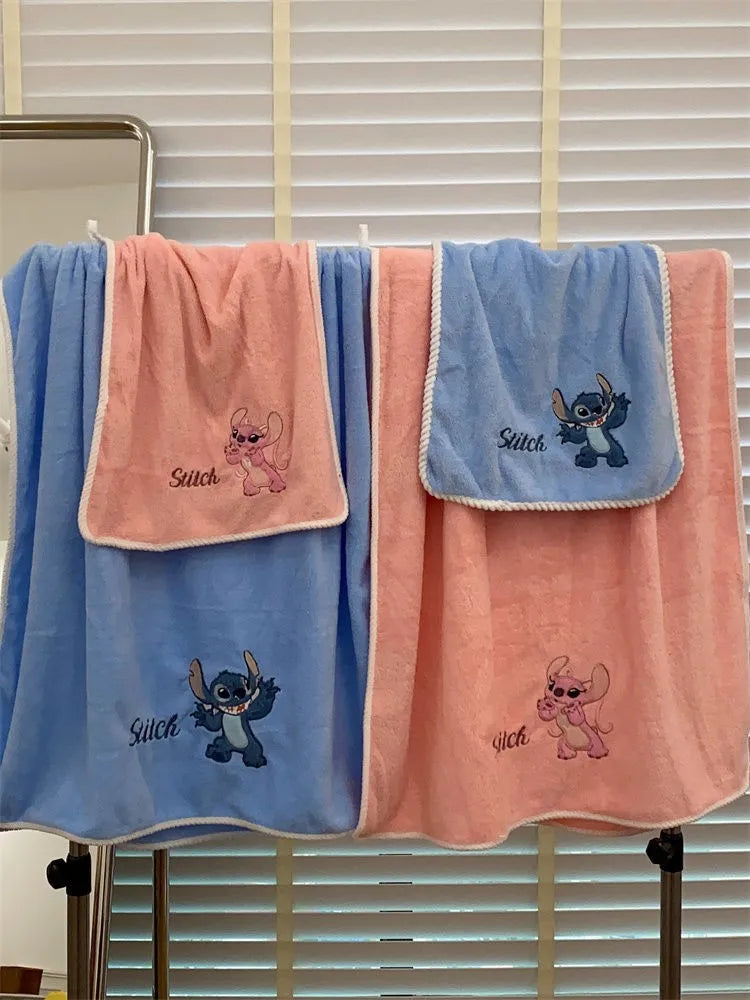Cute Stitch Bath Towel Cartoon