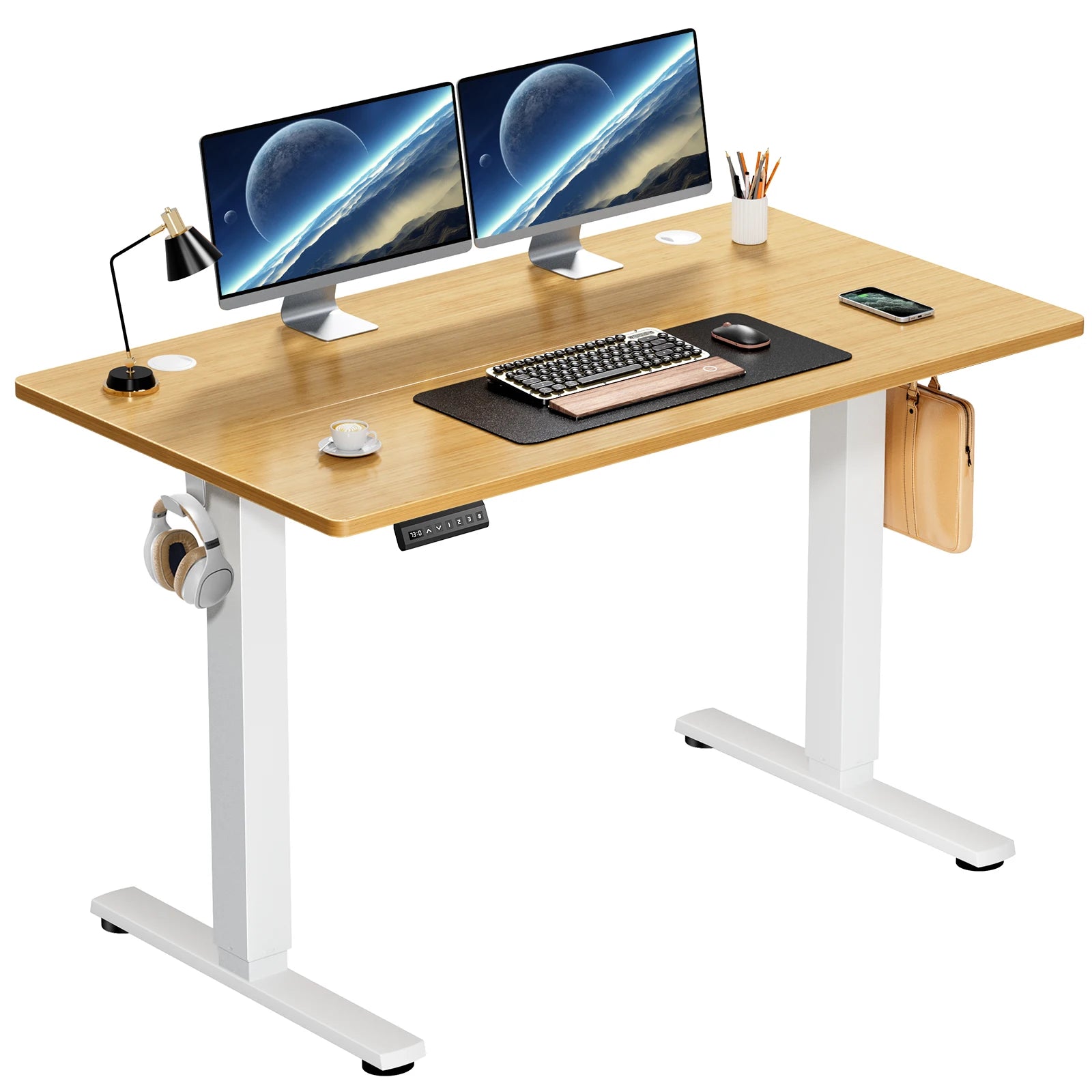 Electric Standing Desk Height Adjustable 40x24 Inch Stand Up Sit Stand Computer Desk
