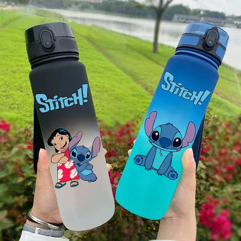 650ML Stitch Sports Flip Cover Water Bottle Leak Proof Colorful Plastic Cup