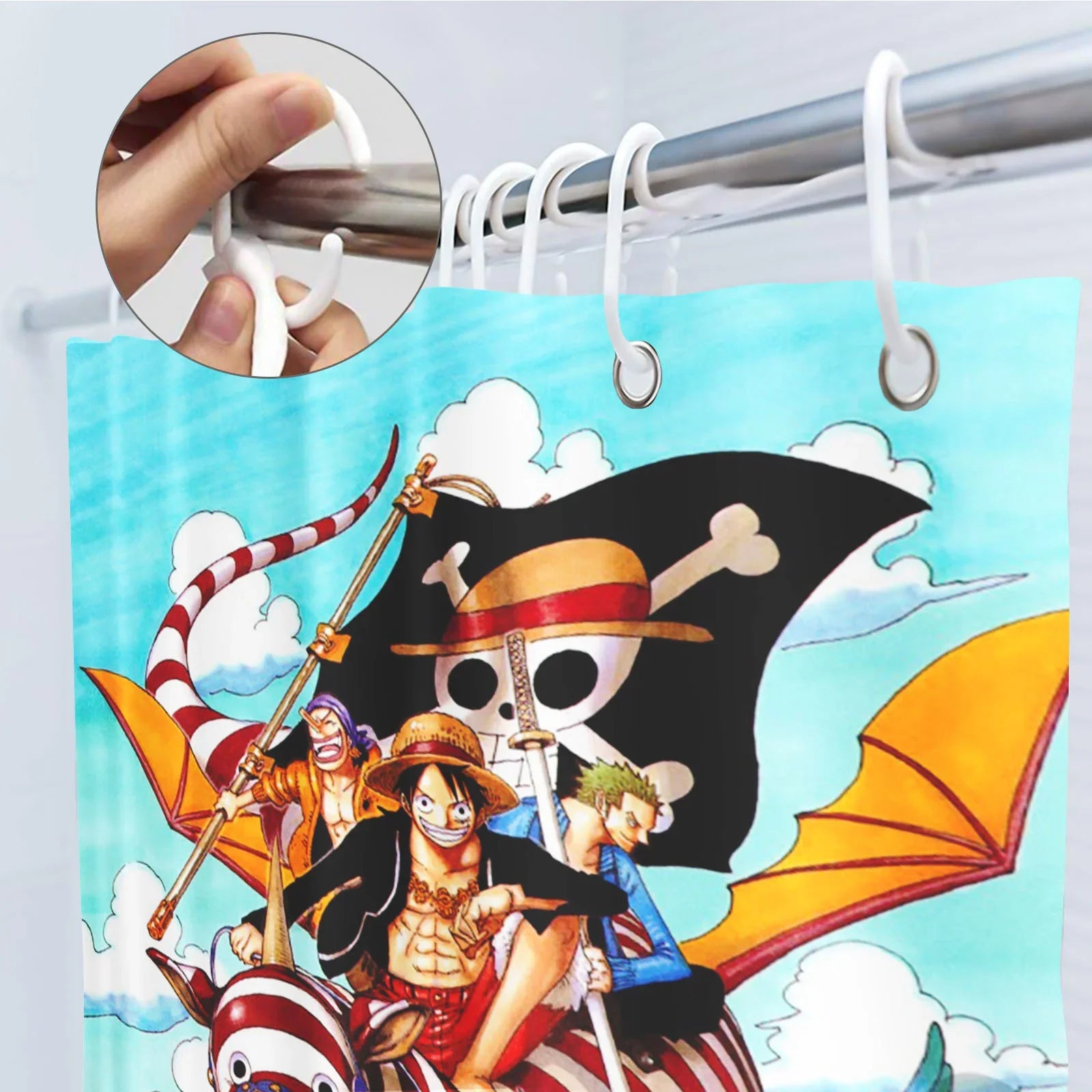 One Piece Anime Shower Curtain, Bathroom Accessories
