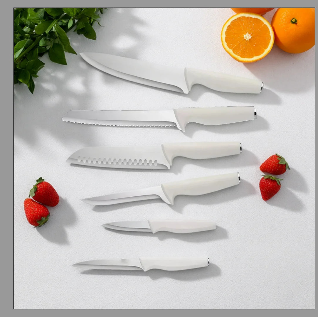 15 pieces kitchen stainless steel knife set,