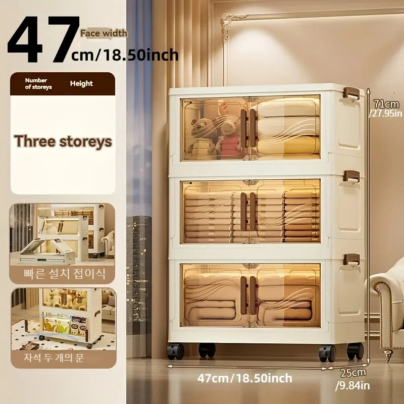 Foldable Storage Box with Clear Door