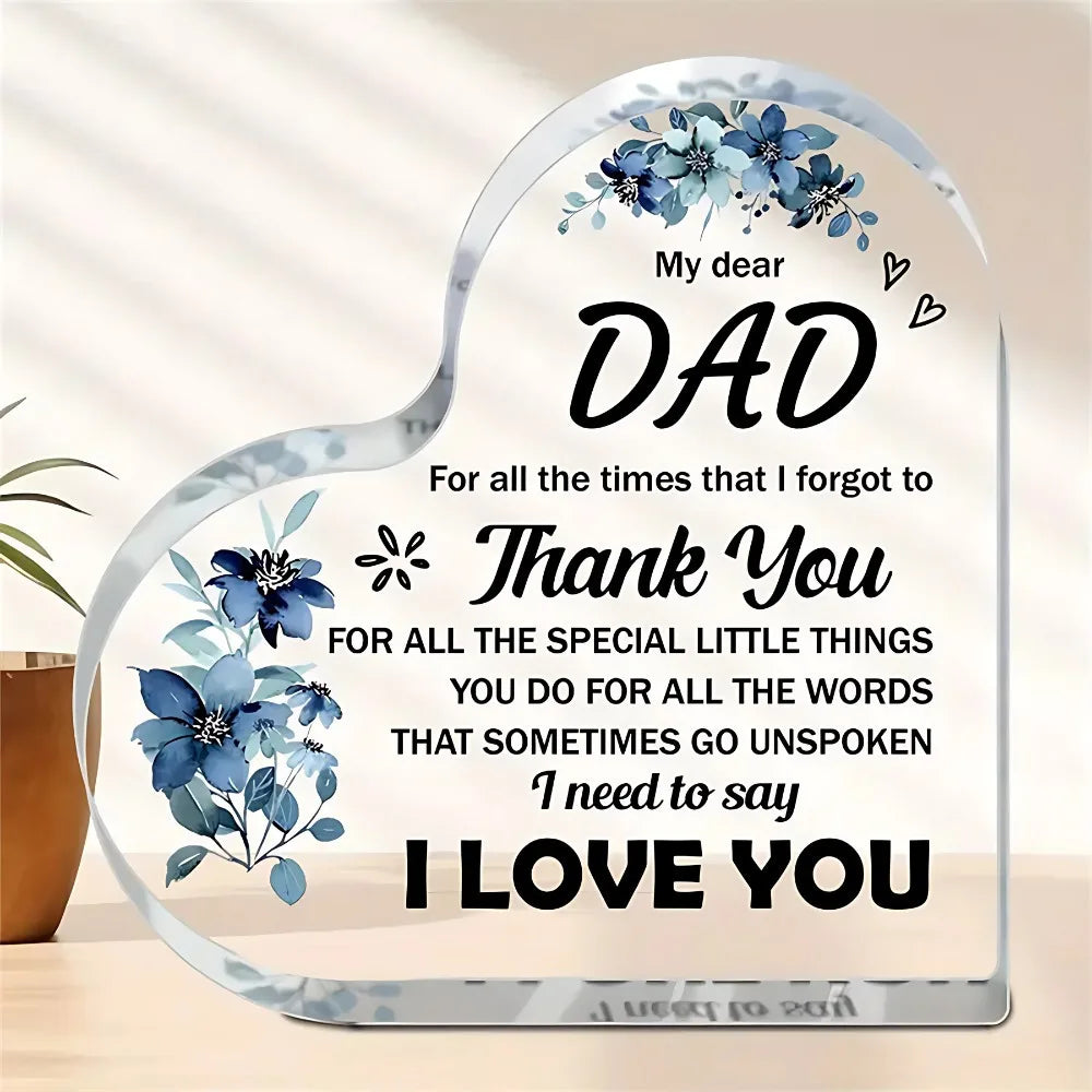 acrylic block puzzle plaque decoration gift for daughter and son to father