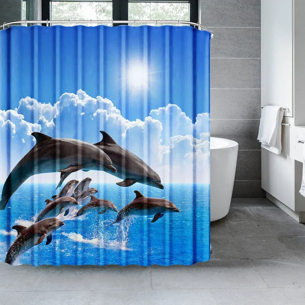 Ocean Underwater World Shower Curtains Set