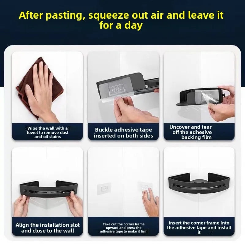 3/2/1 PCS Strong Adhesive No Drill Shower Shelf Storage Upgraded Waterproof Bathroom Organizer