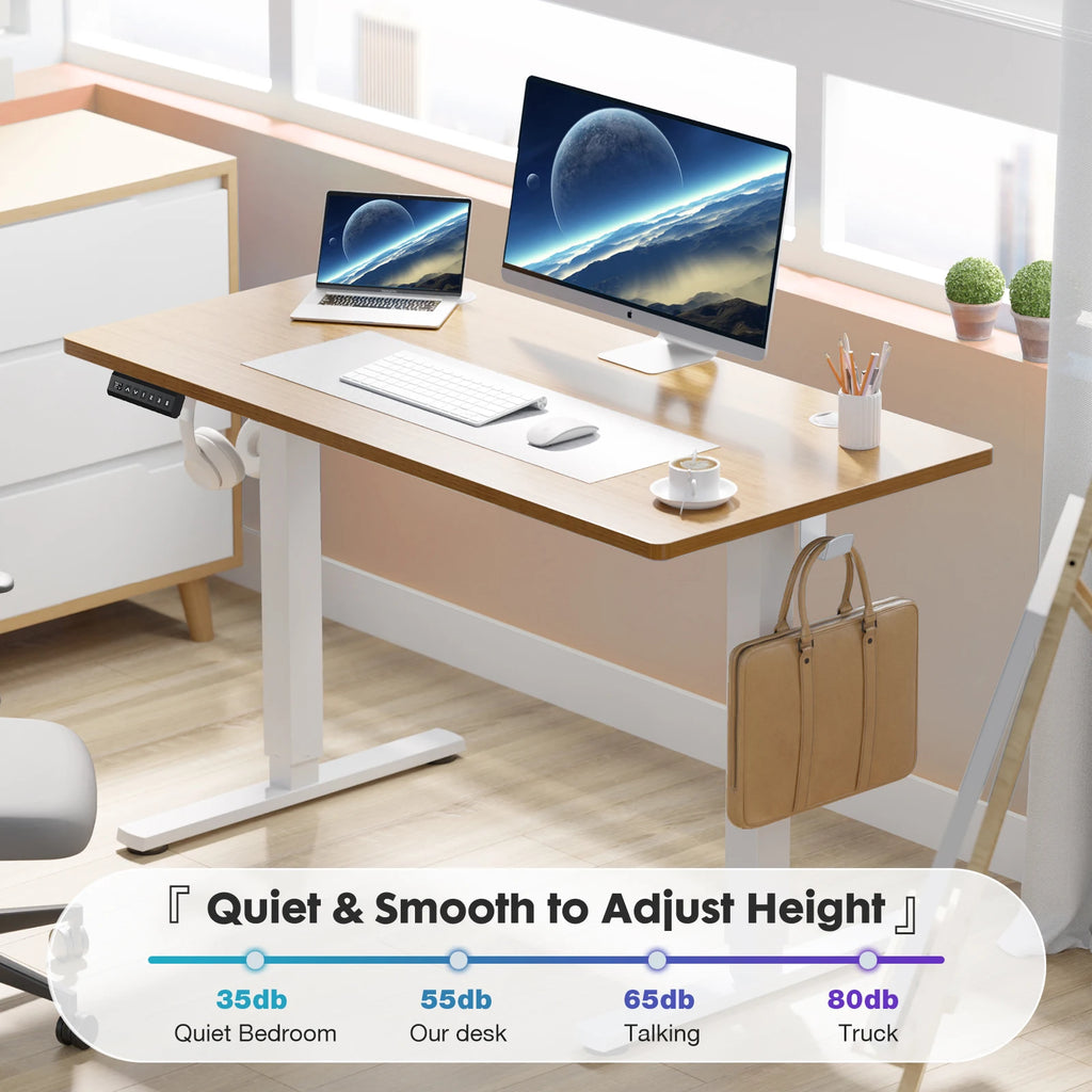 Electric Standing Desk Height Adjustable 40x24 Inch Stand Up Sit Stand Computer Desk