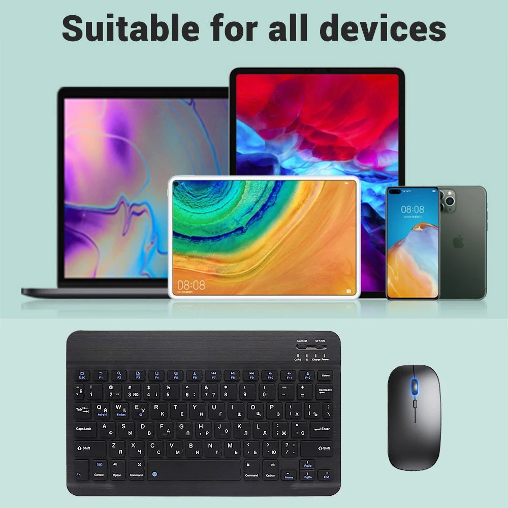 Bluetooth Keyboard and Mouse For iPad Xiaomi Samsung