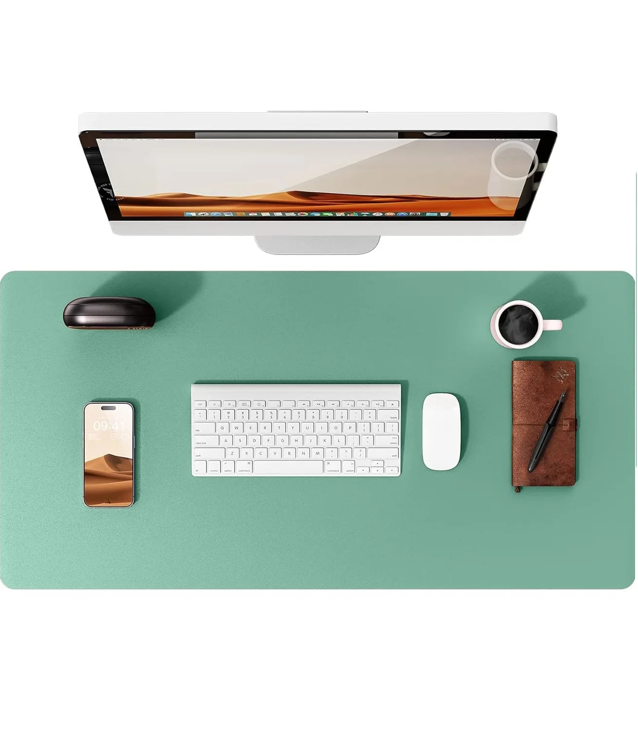 Large Mouse Pad,Office Desk Mat, Leather Desk Pad Protector, Non-Slip