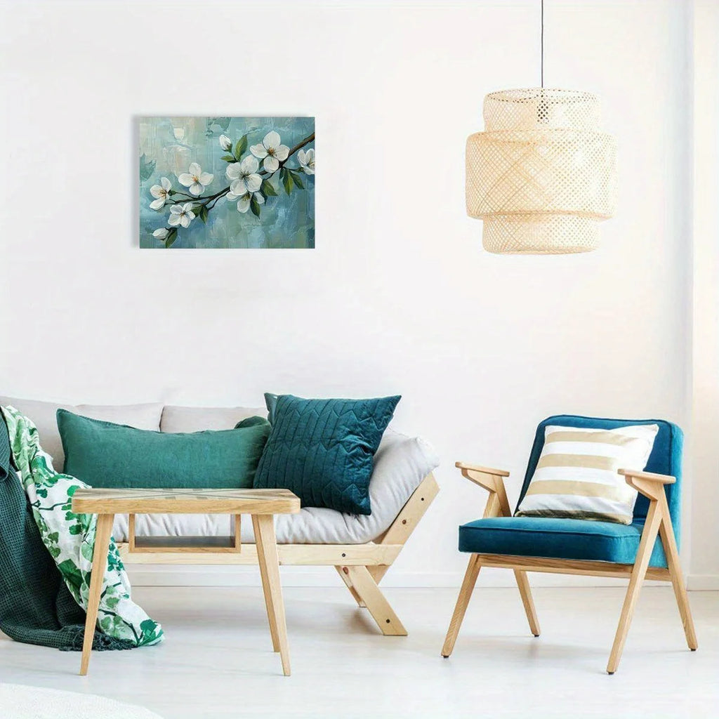 Framed White Floral Pictures