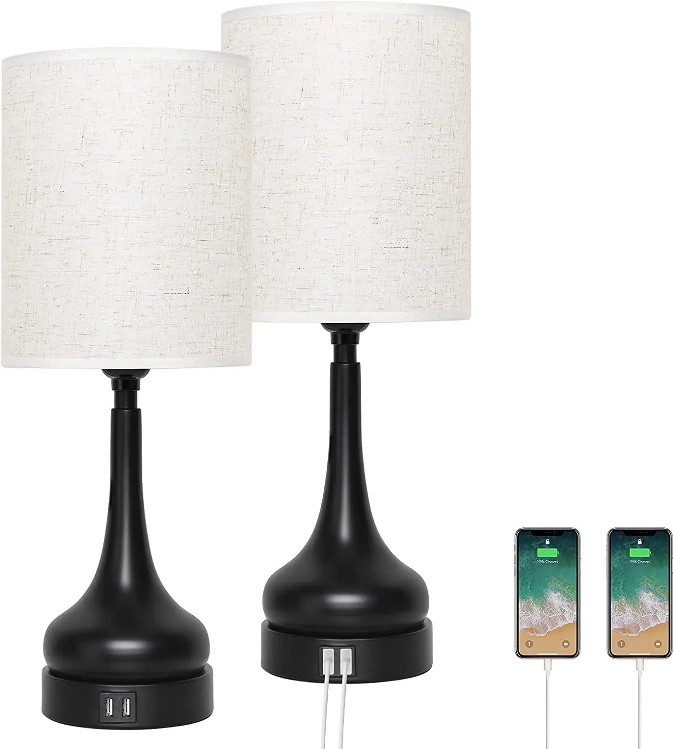 Table Lamp Set of 2 Table Lamps with Touch Control
