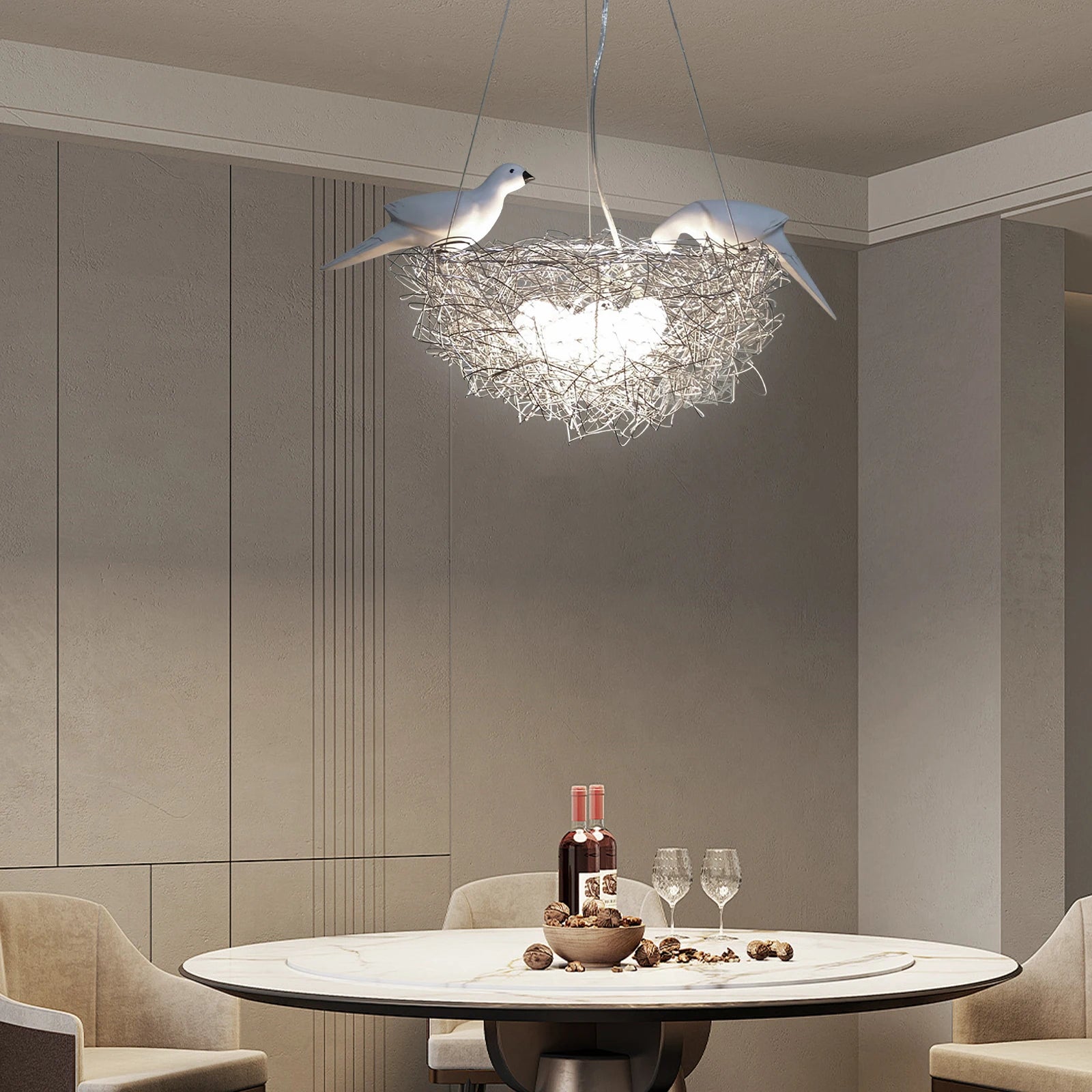 5 Light Woven Nest Chandelier