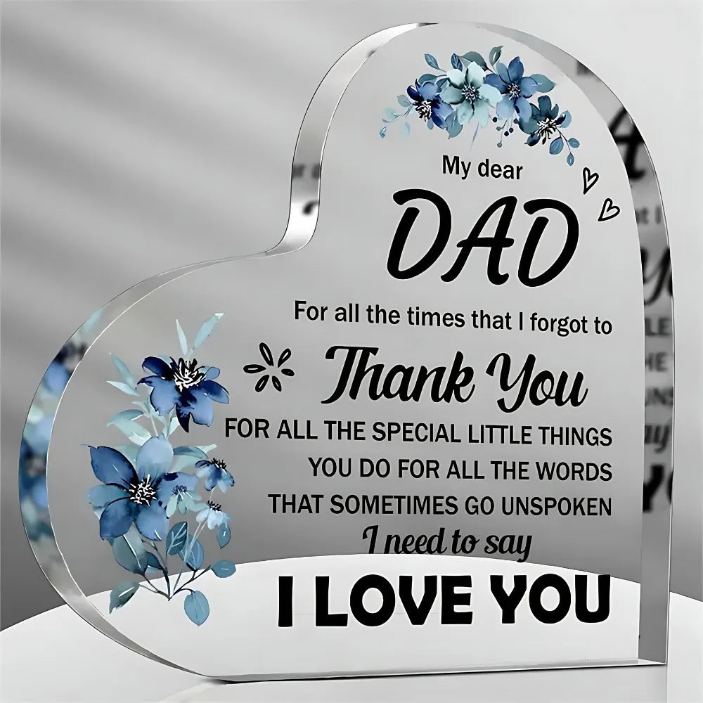 acrylic block puzzle plaque decoration gift for daughter and son to father