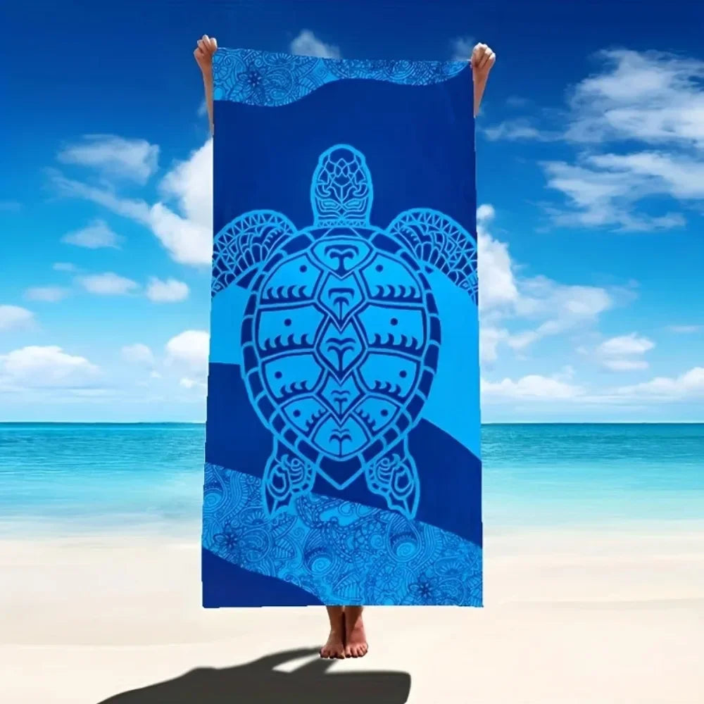 Luxurious Turtle Print Beach Towel