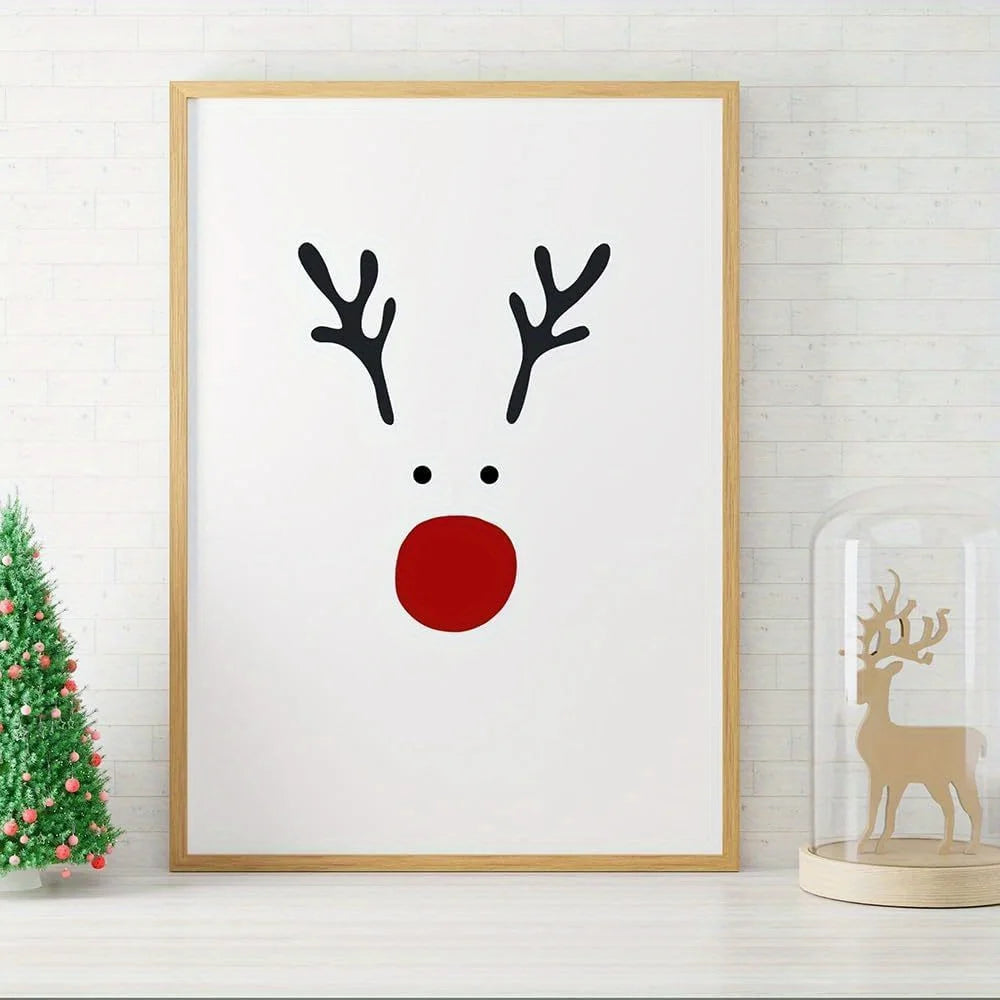 3pcs  Canvas Nordic Minimalism Funny Christmas Scandi Artwork