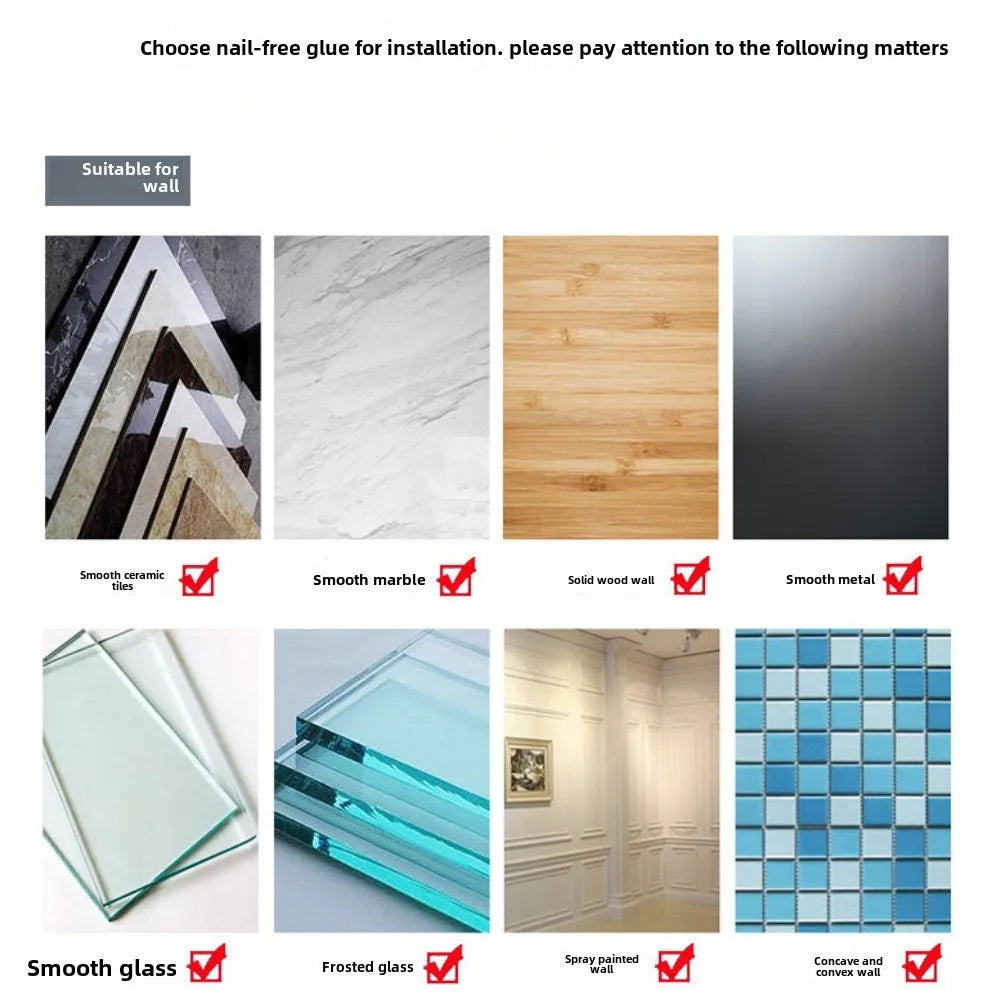 3/2/1 PCS Strong Adhesive No Drill Shower Shelf Storage Upgraded Waterproof Bathroom Organizer