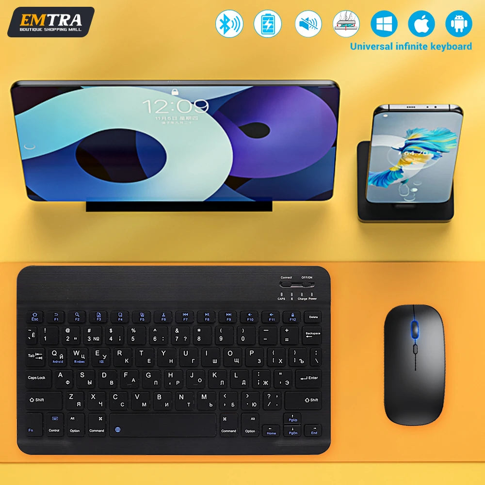 Bluetooth Keyboard and Mouse For iPad Xiaomi Samsung
