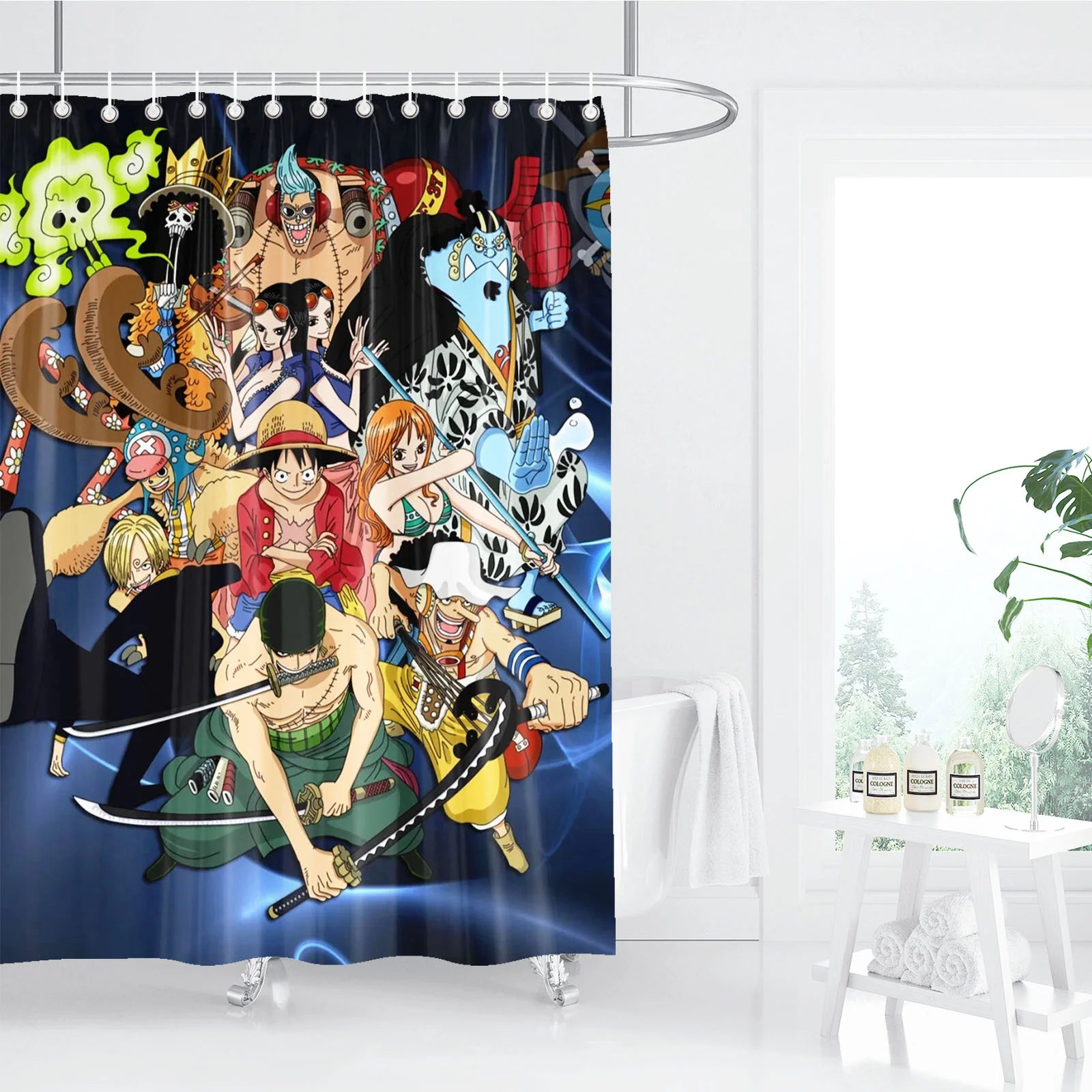 One Piece Anime Shower Curtain, Bathroom Accessories