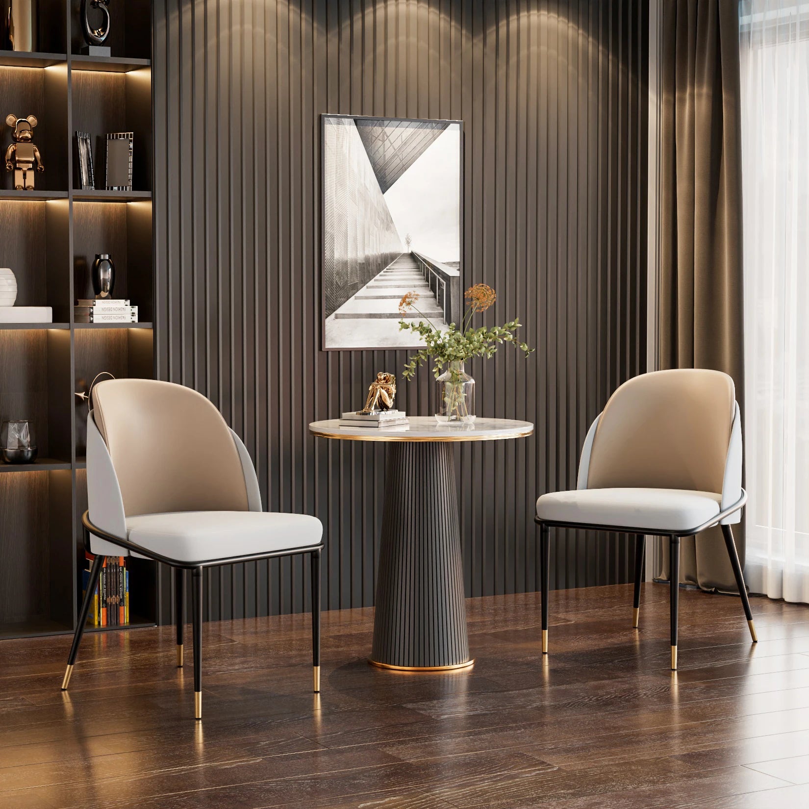 Luxury Set Of 2 Dining Chairs