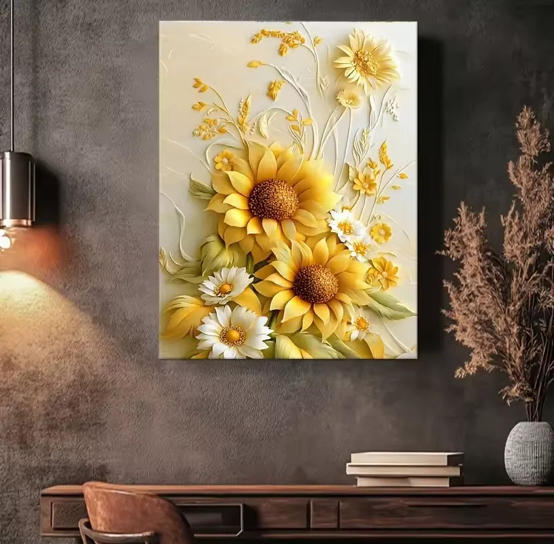 Art Vintage Gold Flower Wall Decoration