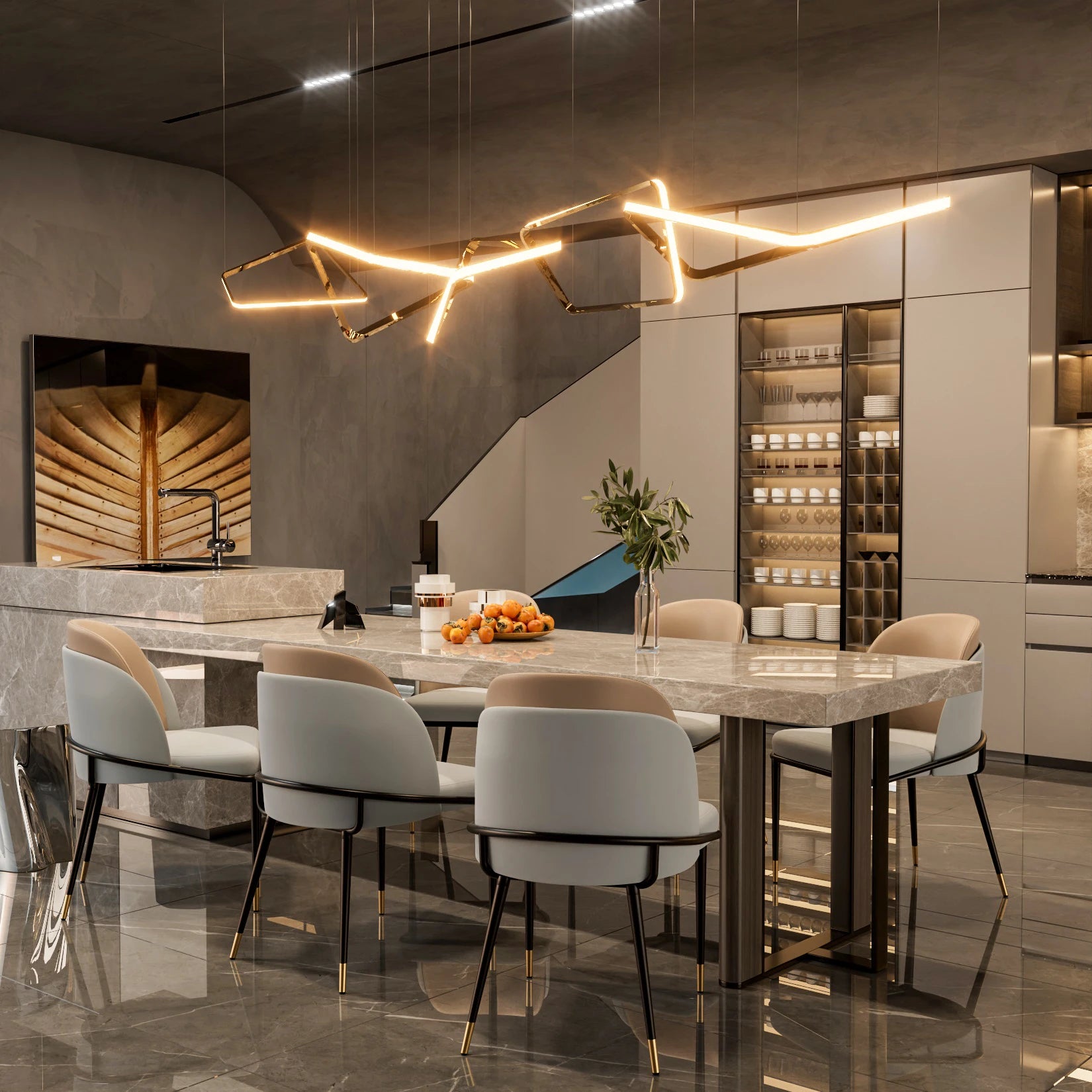 Luxury Set Of 2 Dining Chairs