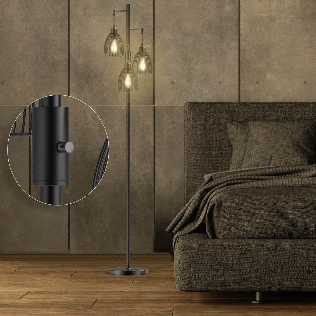 70" Tree Floor Lamp with 3 Bulbs Included