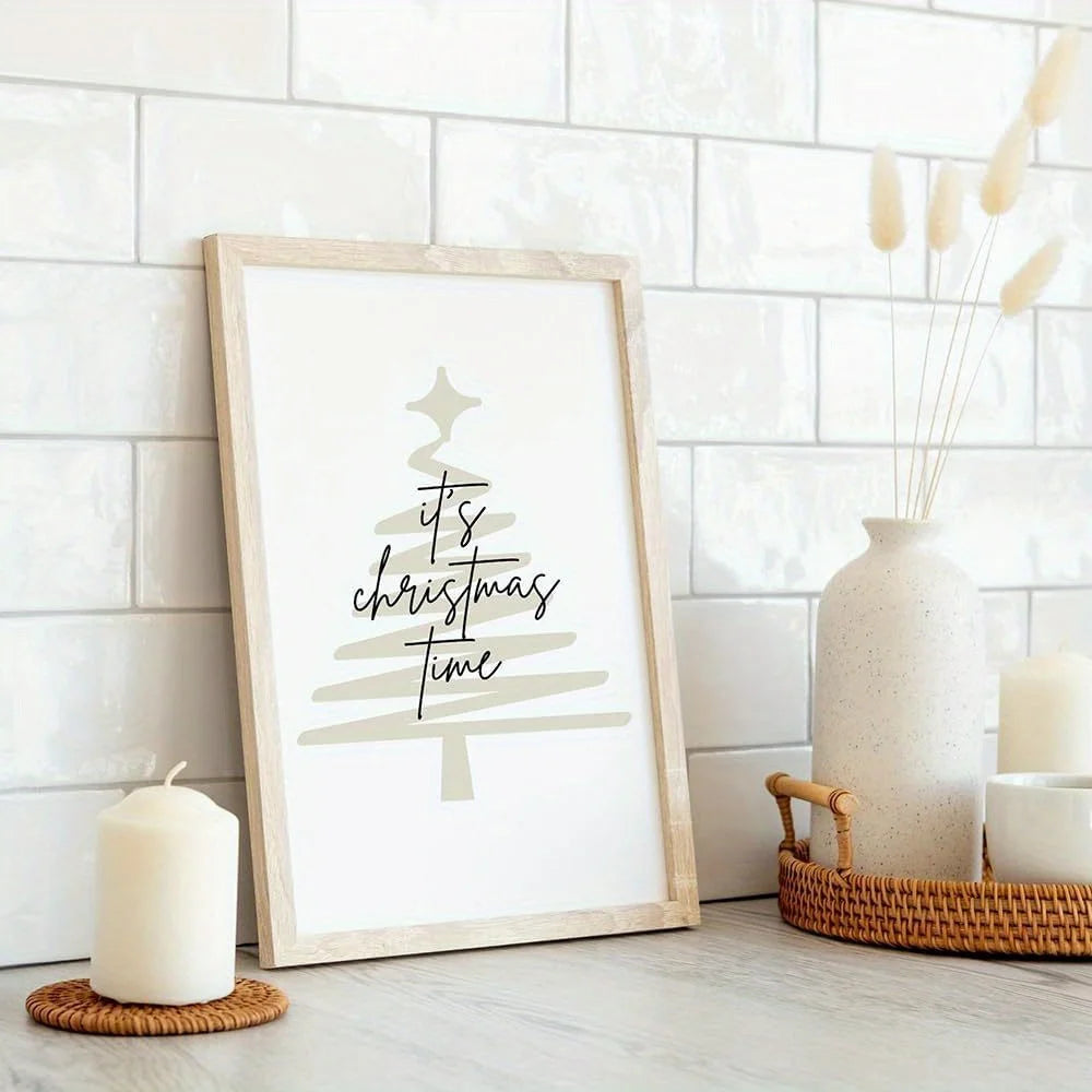 3pcs  Canvas Nordic Minimalism Funny Christmas Scandi Artwork