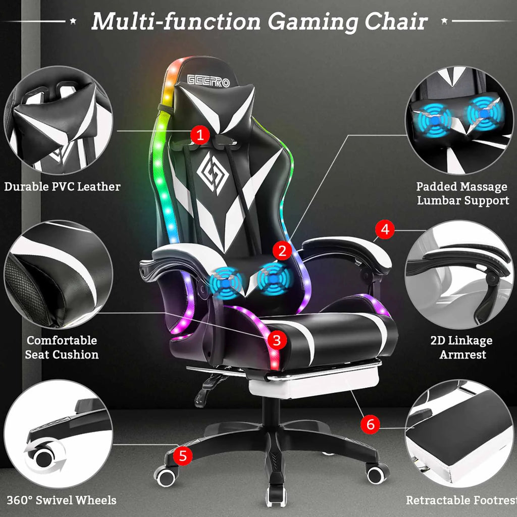 135 Degrees Gaming Chair RGB Light Office Chair