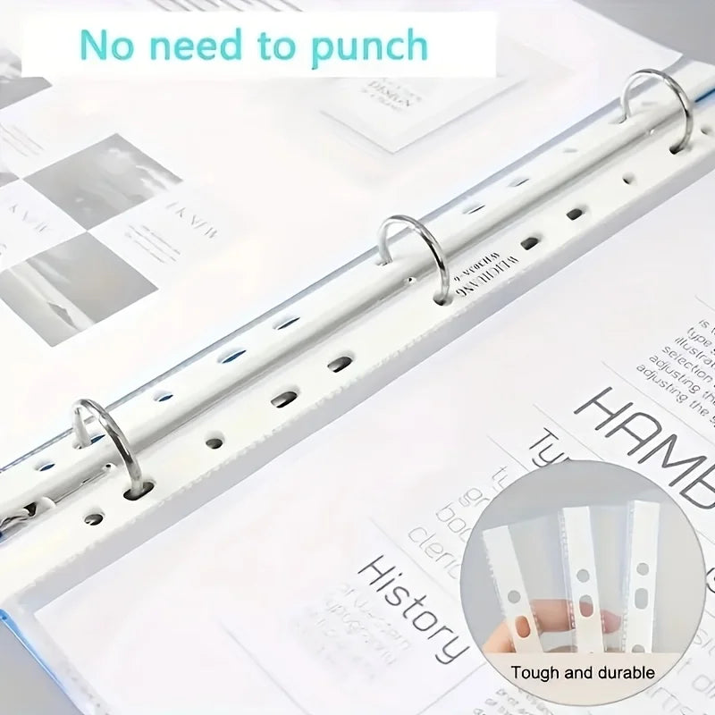 100 A4 folders, transparent plastic document bags,