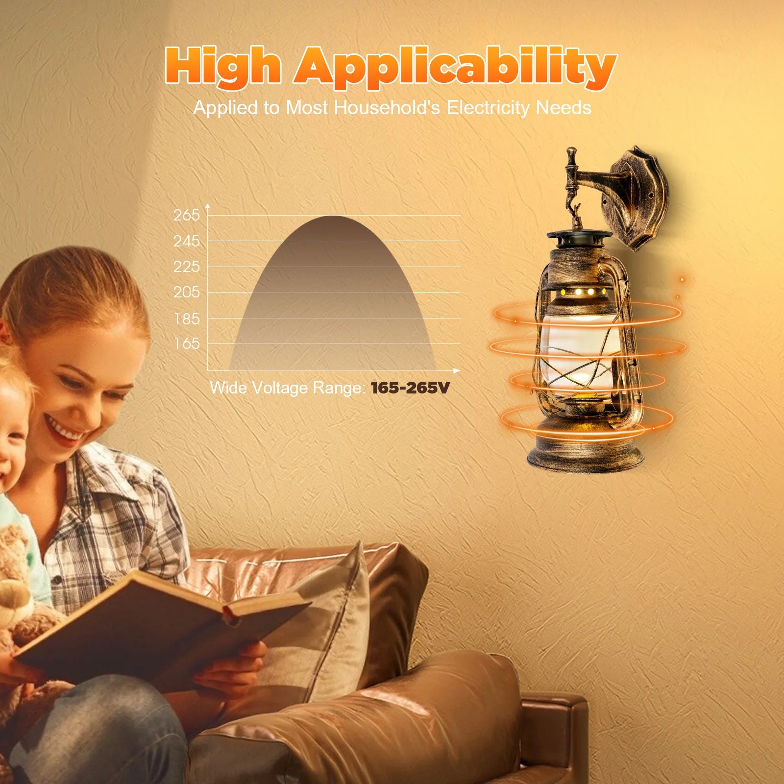 Wall Sconces Retro Antique Vintage Rustic Lantern Lamp