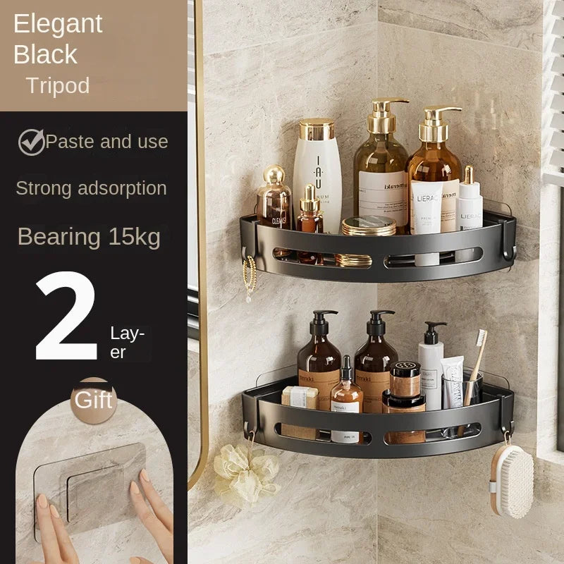 3/2/1 PCS Strong Adhesive No Drill Shower Shelf Storage Upgraded Waterproof Bathroom Organizer