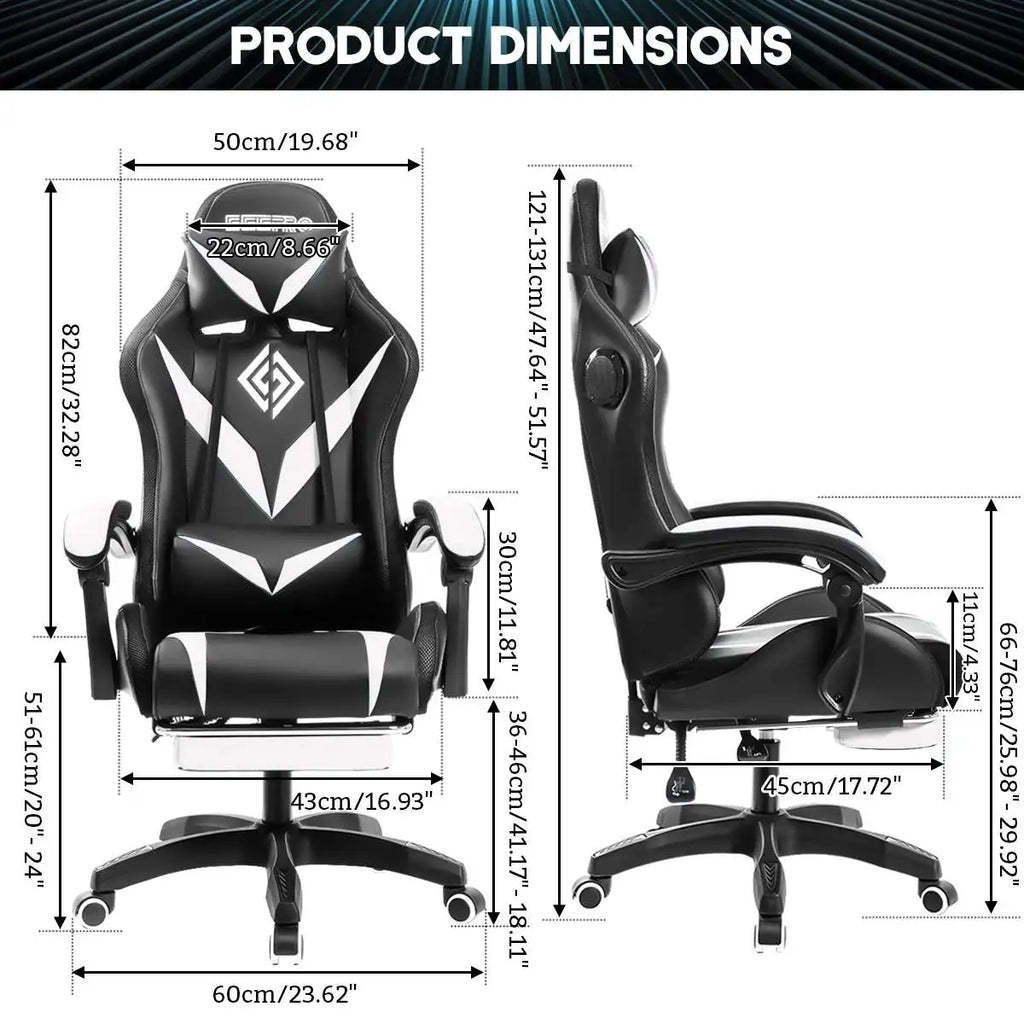 135 Degrees Gaming Chair RGB Light Office Chair