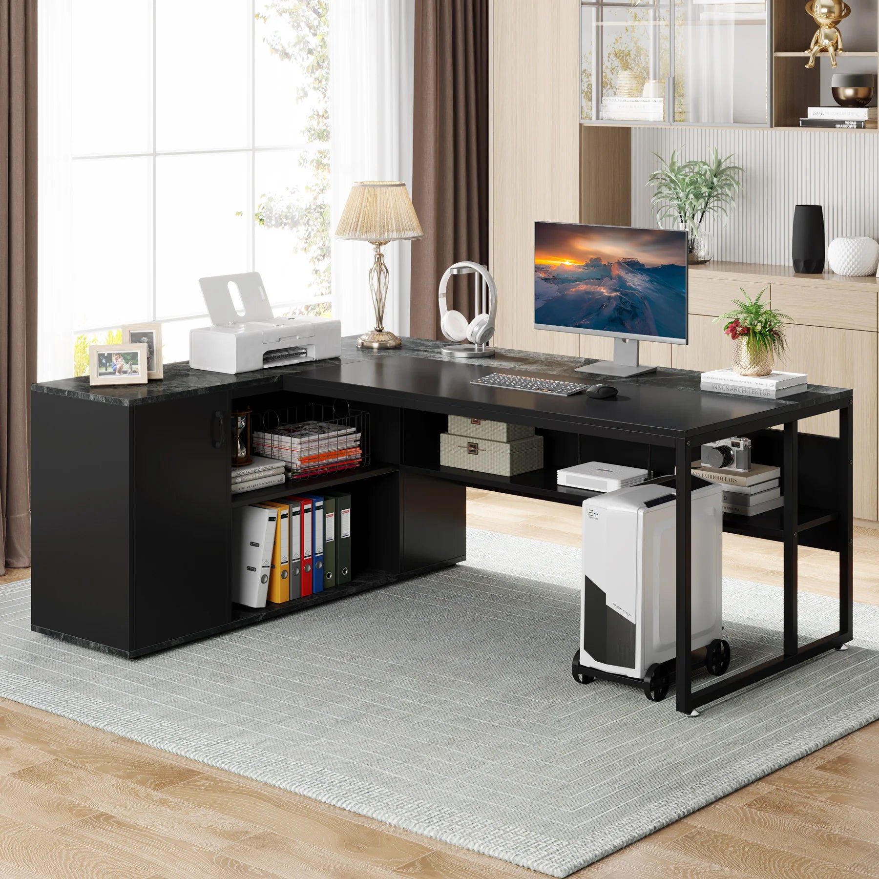 Tribesigns 71 inch Executive Desk, L Shaped Desk