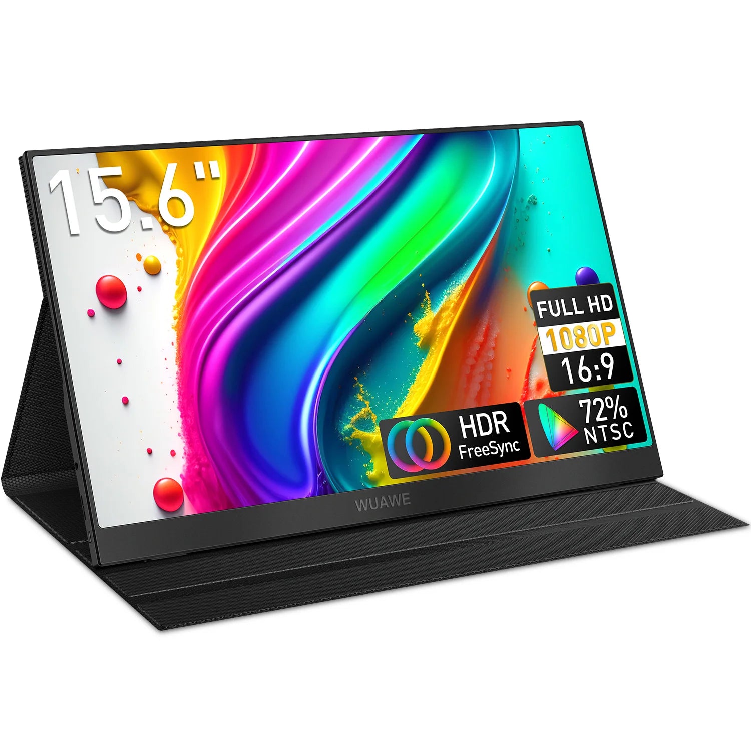 15.6 inch Portable Monitor for Laptop, 1080P 72 NTSC 100 sRGB USB C HDMI