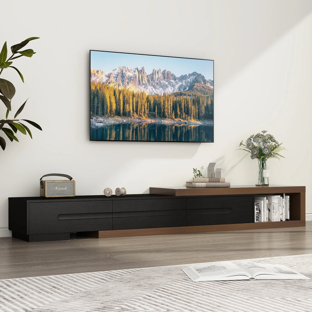 82-110'' Extendable TV Stand for Up to 120"TV