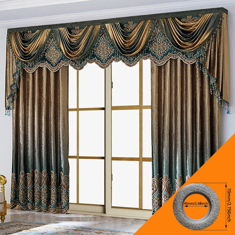 2PCS curtains, high-end European villas,