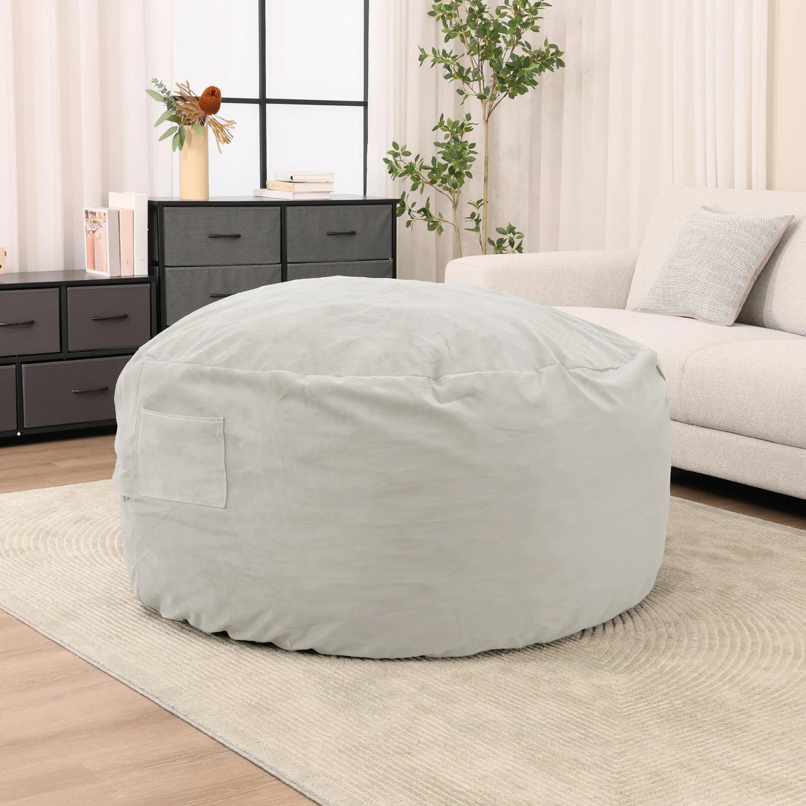Oversized 3/4FT Bean Bag Chair for Gaming Reading