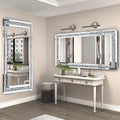 Large Silver Diamond Frameless Vanity Mirrors Wall Mounted
