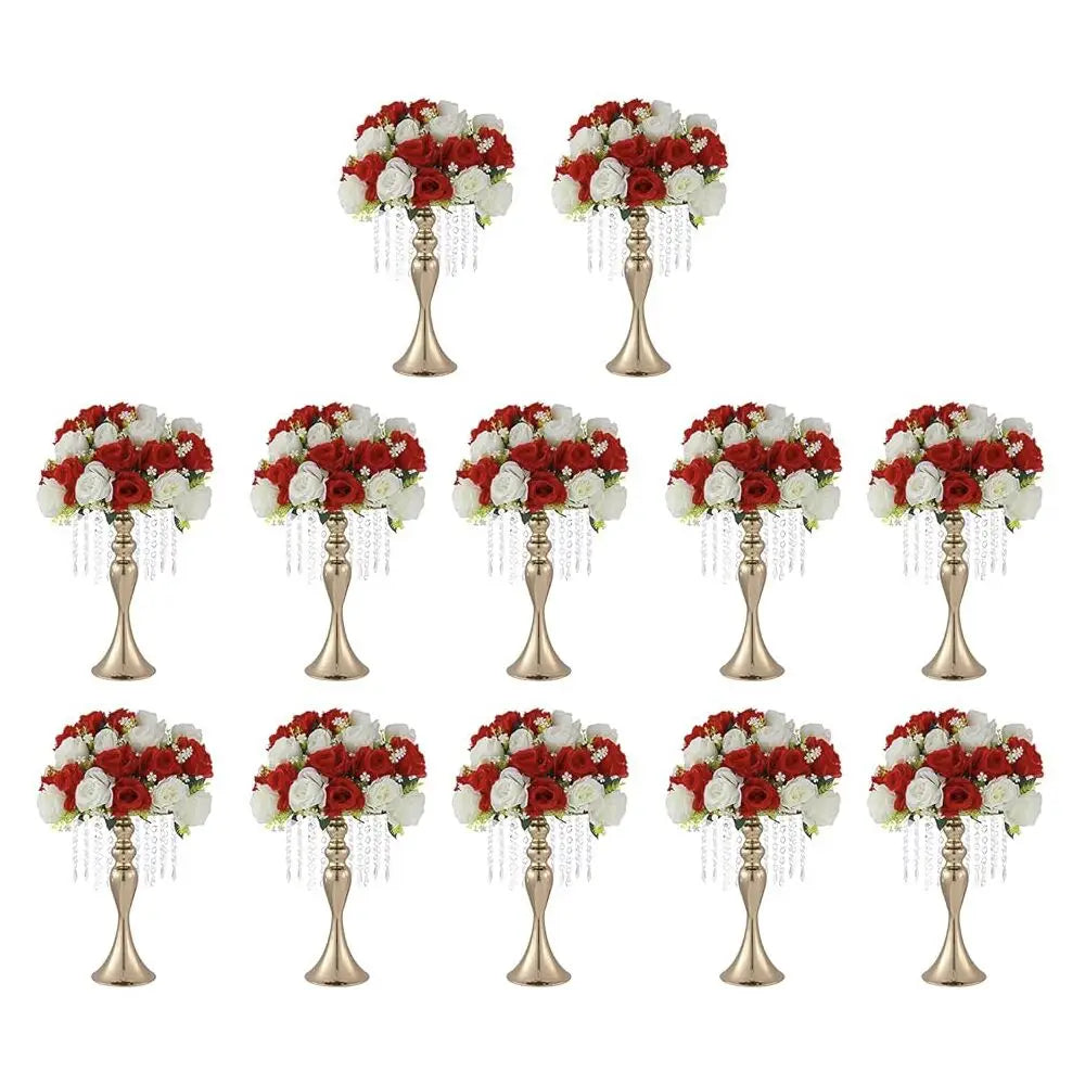 13 Inch Tall Crystal Flower Stand Floral Vases