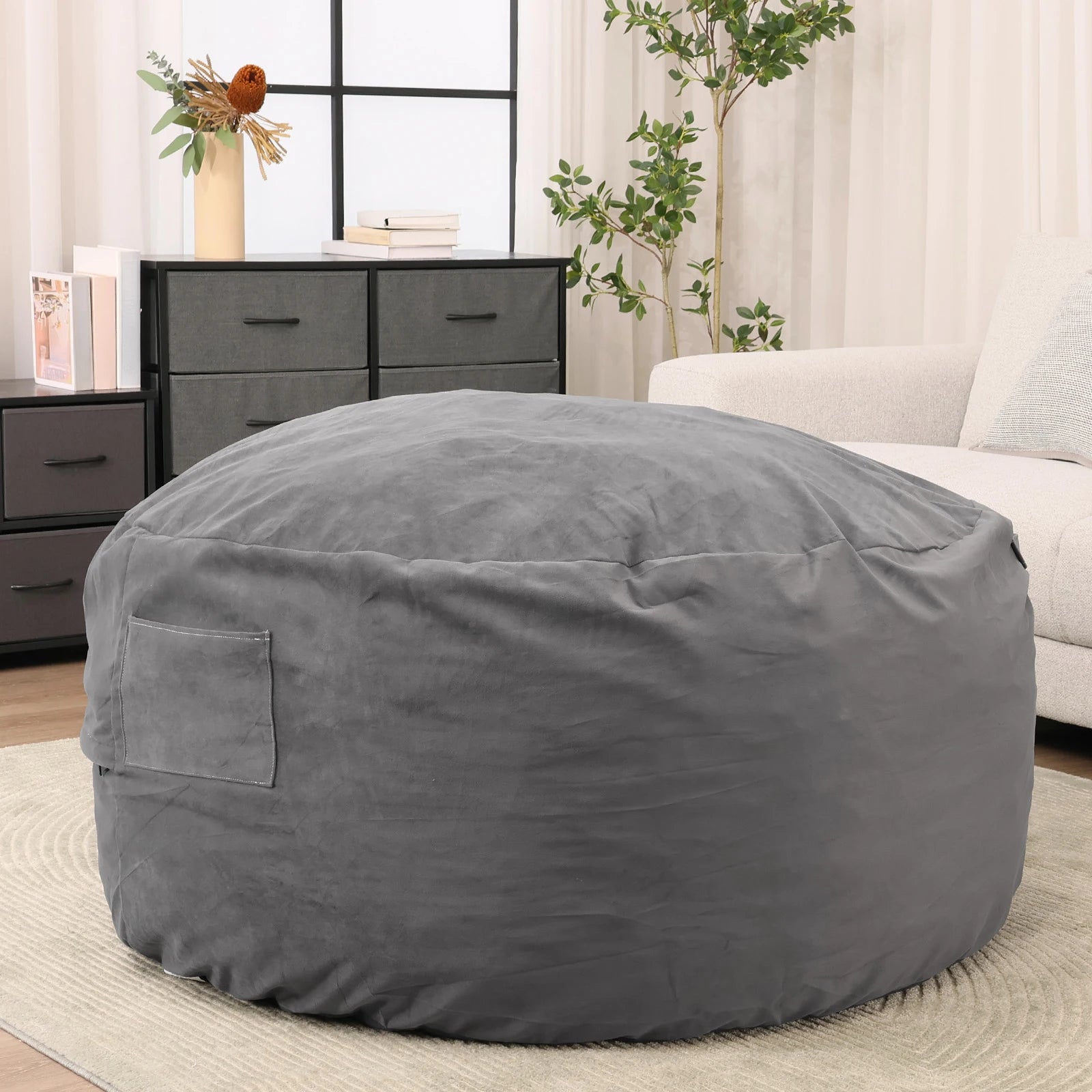 Oversized 3/4FT Bean Bag Chair for Gaming Reading