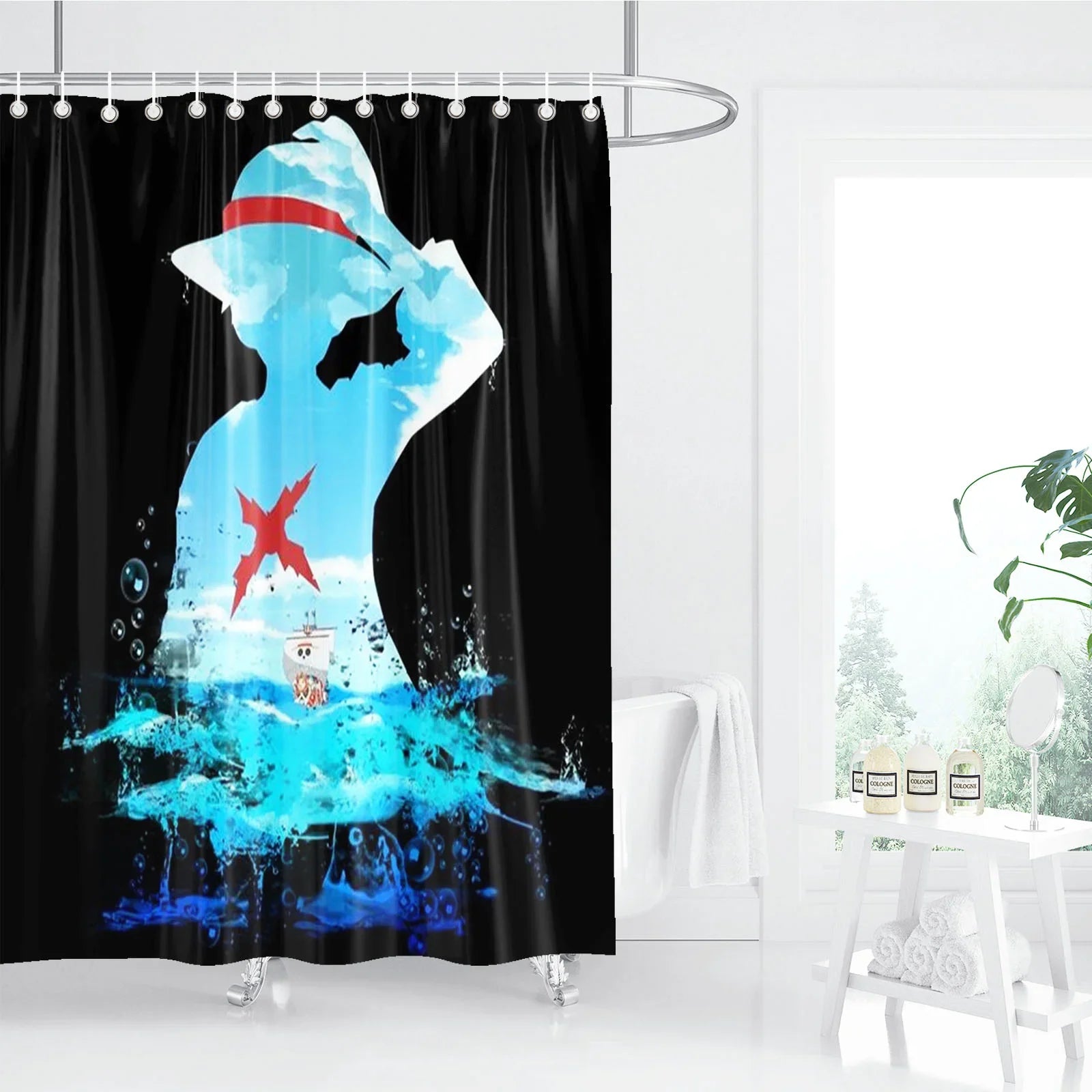 One Piece Anime Shower Curtain, Bathroom Accessories